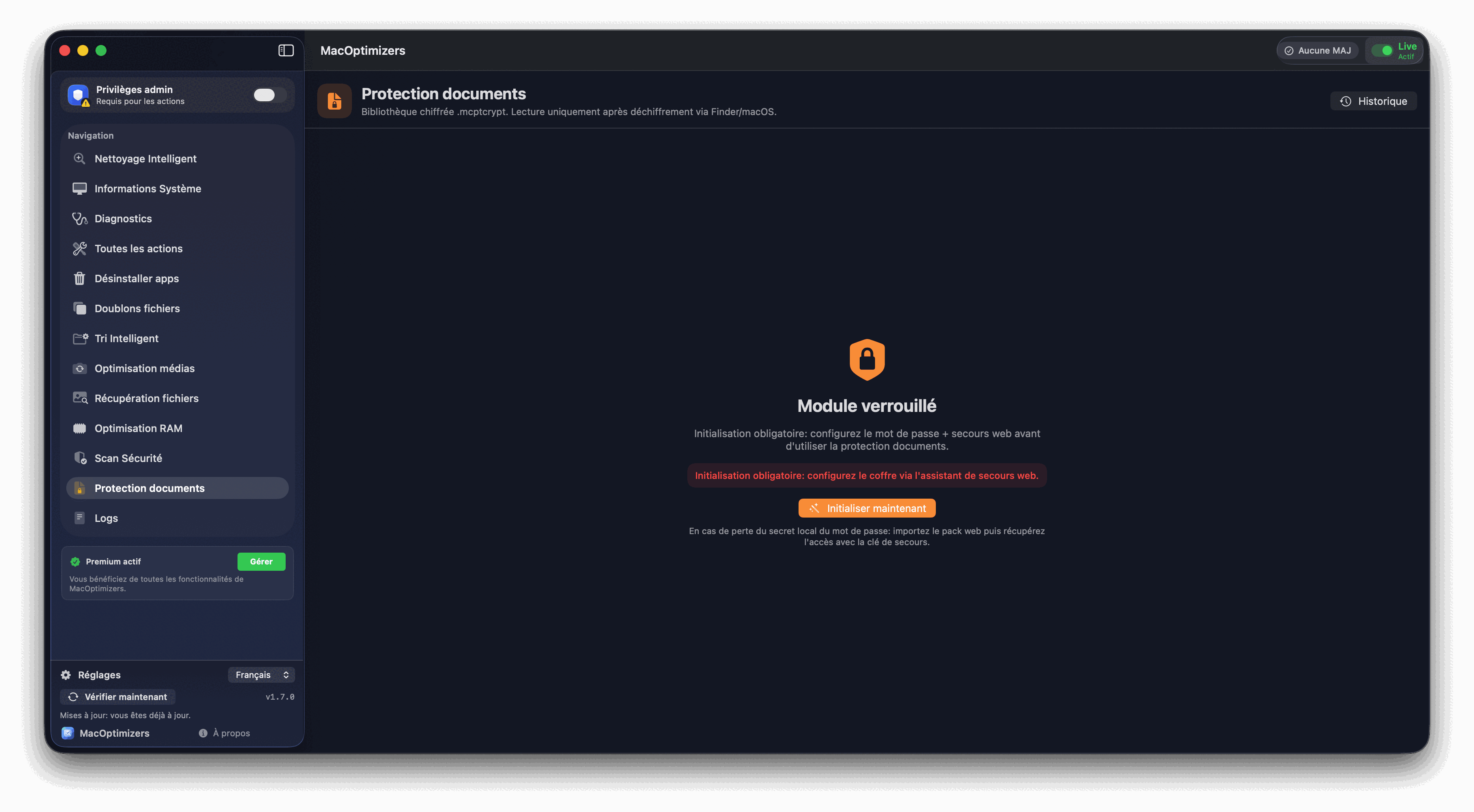Protection documents - bibliothèque des fichiers chiffrés