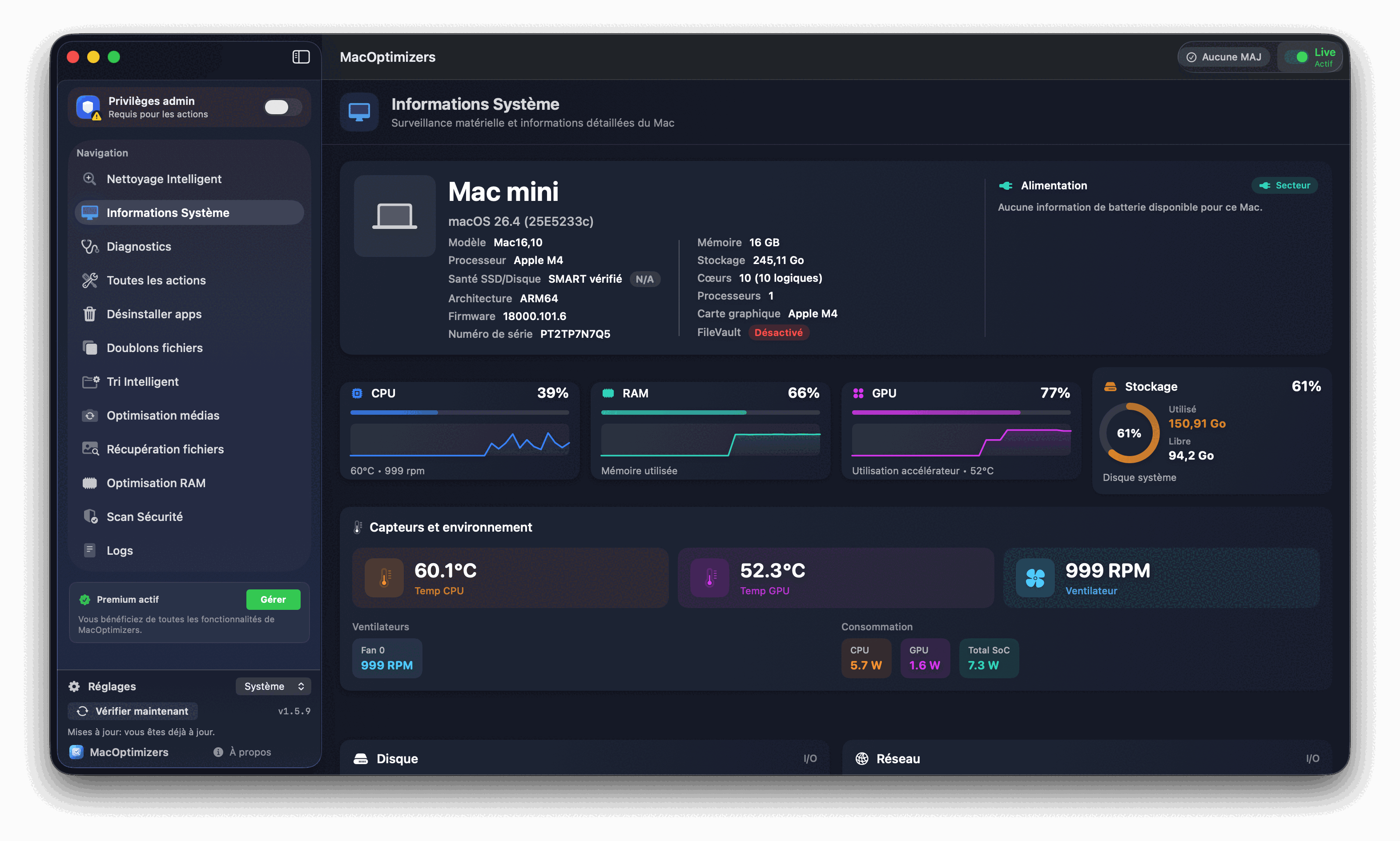 Capture Informations système macOS